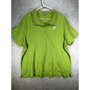 Port Authority Women's Size 3XL Lime Green Short Sleeve V Neck Polo Shirt New